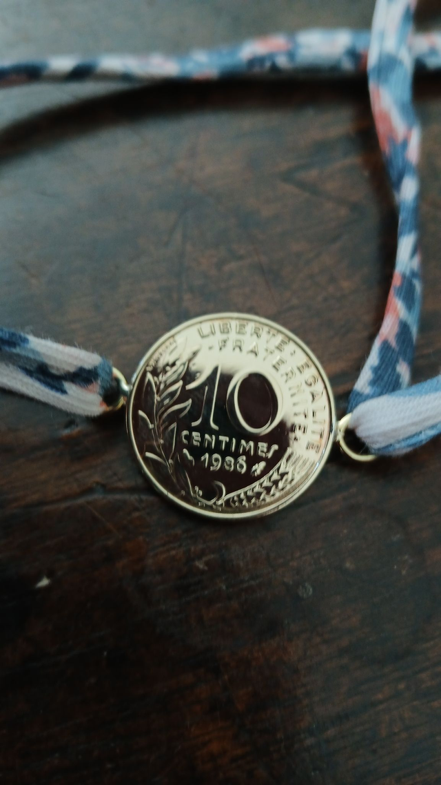 Bracelet pièce de monnaie