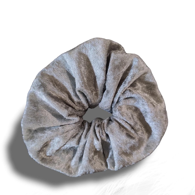 Chouchou XL velours gris foncé 