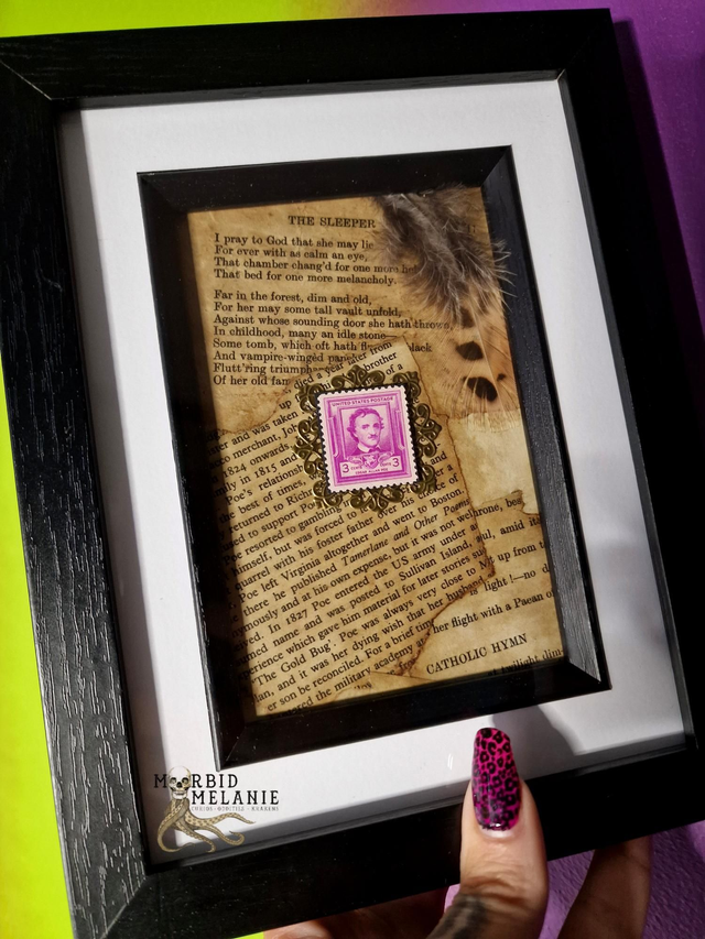Edgar Allan Poe Stamp Frame