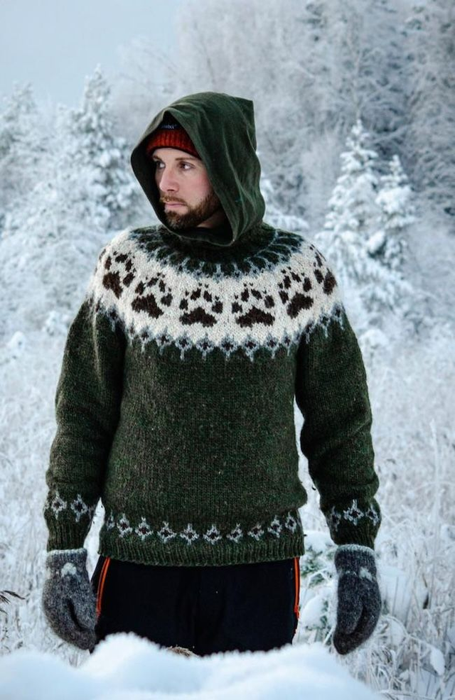 Wilderness Sweater Kit - Col 01 (Cypress Green Álafosslopi) - Wool & Pattern - Linka Neumann