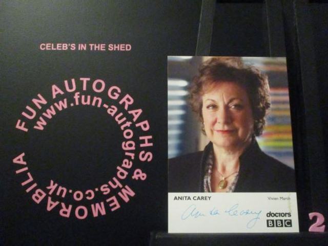 Anita Carey (Vivien March) Authentic Autographed Doctors 6x4 Cast Card (2)(SEE PIC)