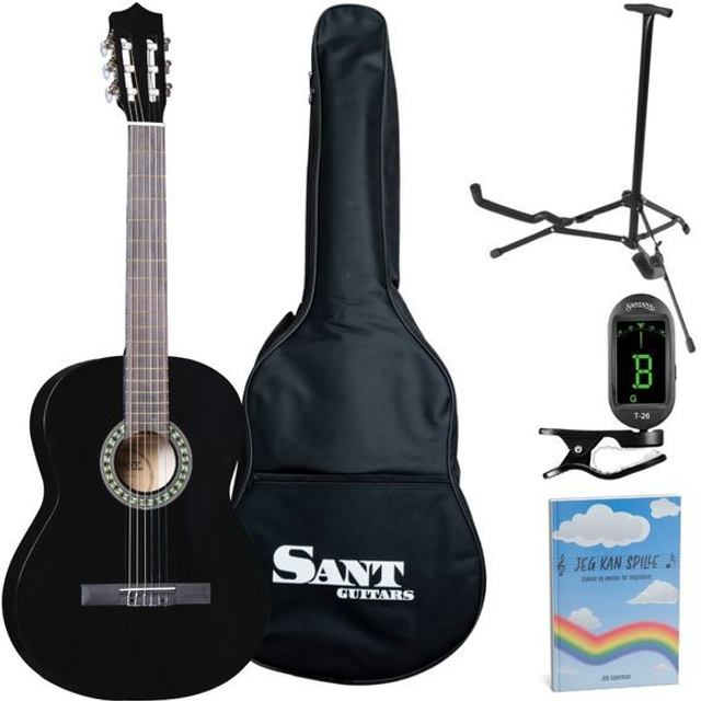 Sant CL-50-BK spansk guitar sort, pakkeløsning