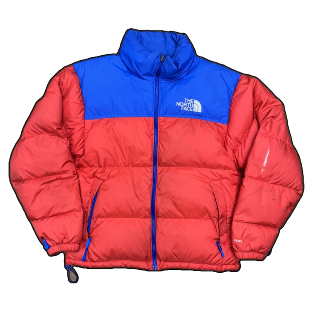 North Face Puffer Red/Blue - M