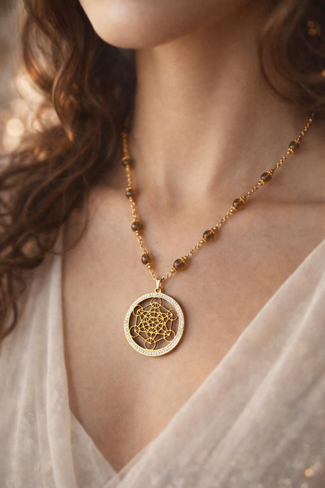 Collier Quartz fumé - Ancrage &amp; Protection intérieure