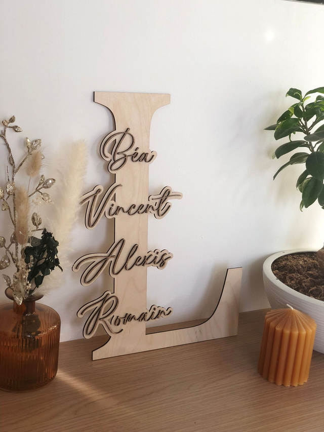 Lettre décorative personnalisable avec prénom