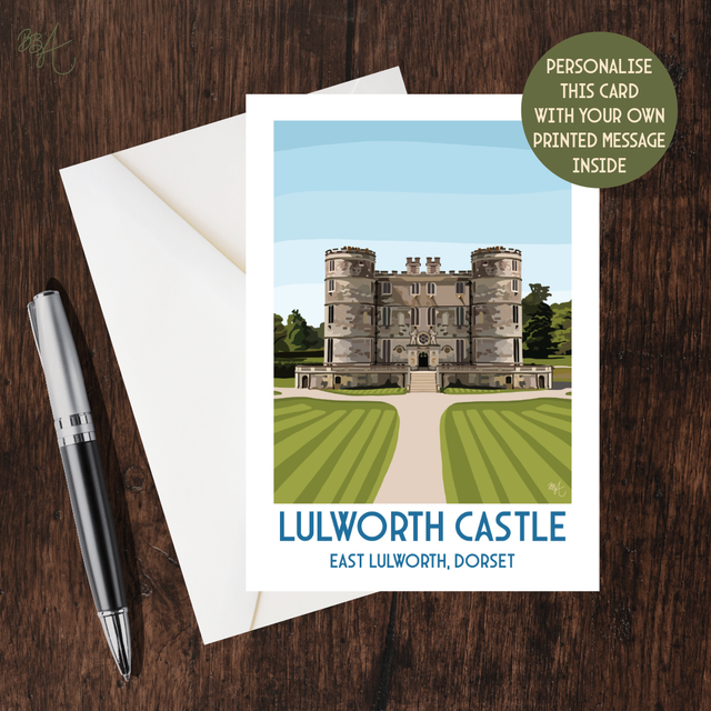 Lulworth Castle, Travel Poster Card