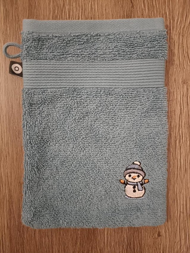 Gant de toilette - Bonhomme de neige 