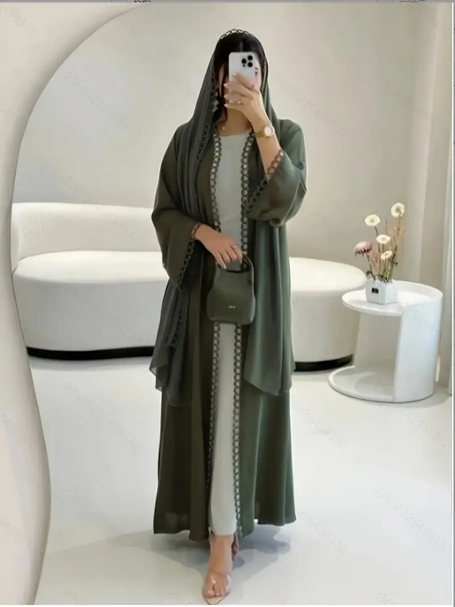 Women Elegant Green Abaya