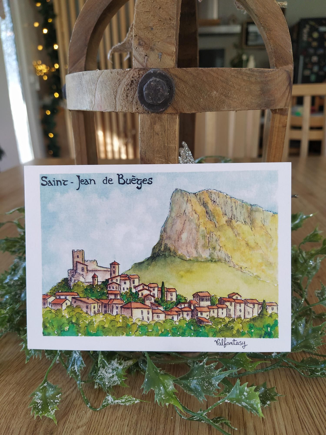 Carte "St Jean de Buèges", 10 x 15 cm