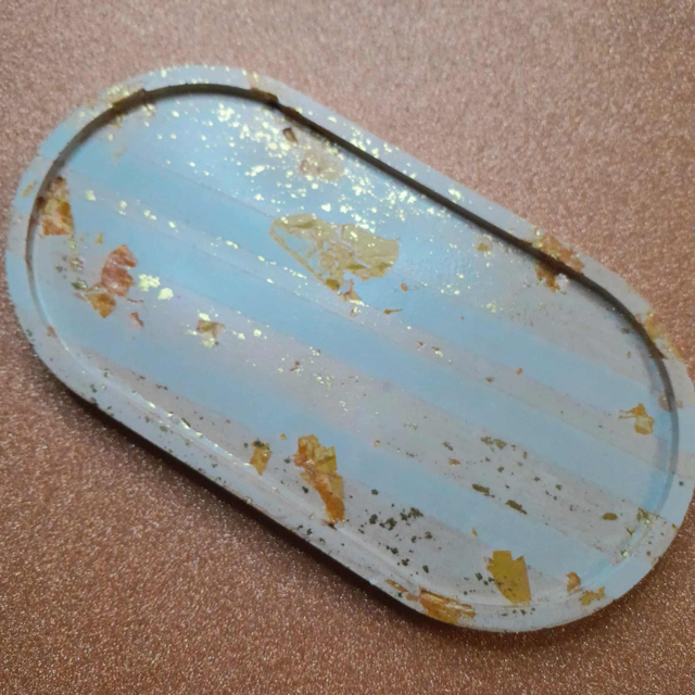 RHEA - Vide-Poche - Eco-résine, Cuivre &amp; Feuilles d'or