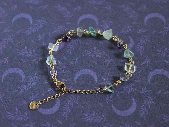 Edelsteinsplitter Armband gold [AB0027]