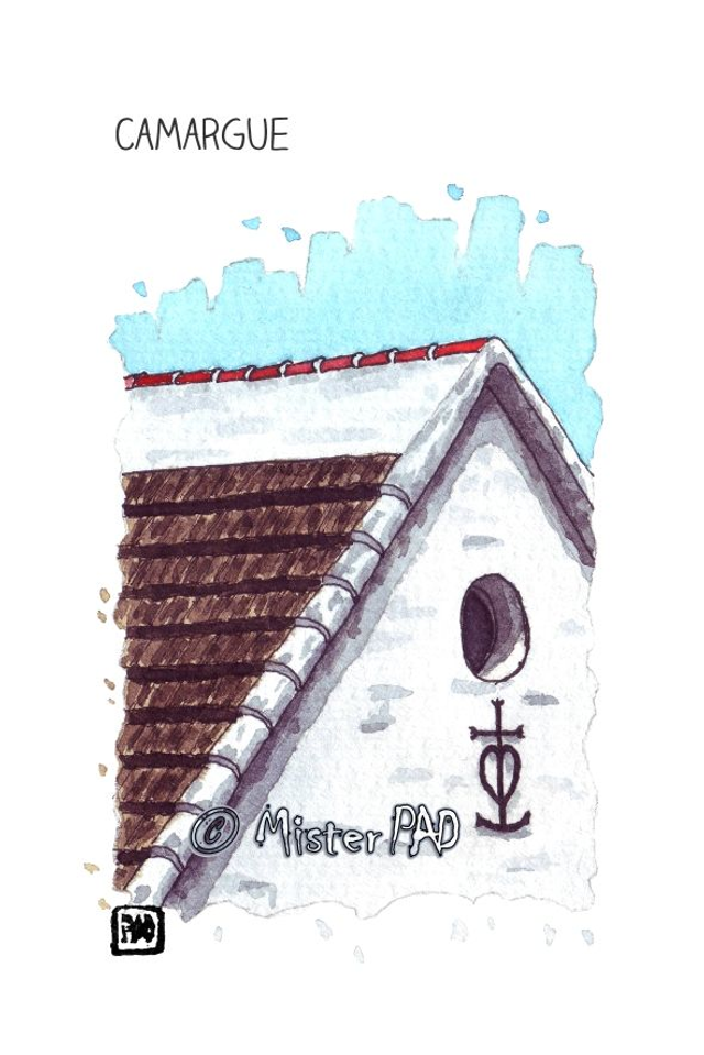 Camargue toit de cabane de Gardian / Guardian house roof