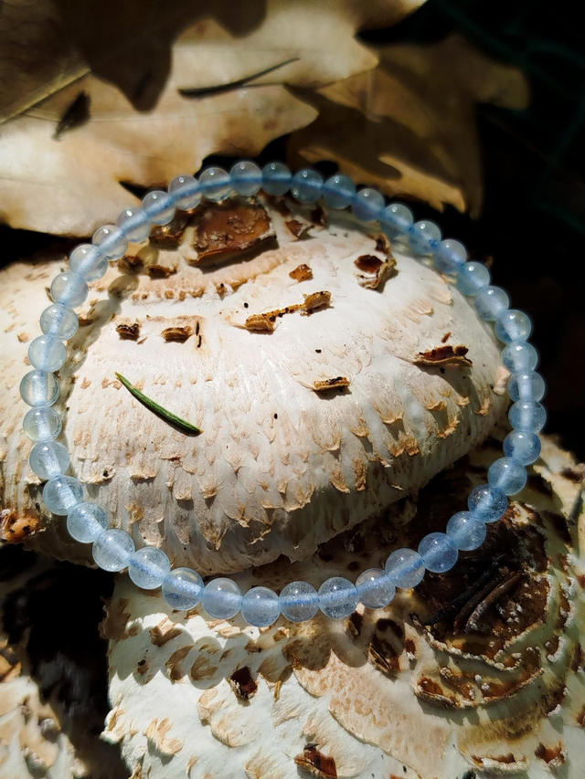 Bracelet Calcédoine bleue 