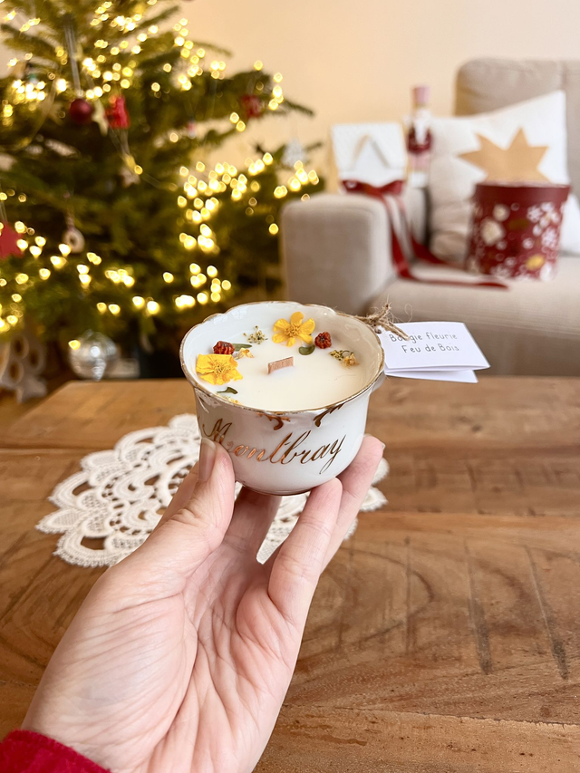 đ Bougie Feu de bois - tasse Ă cafĂ© "Souvenir de Montbray"