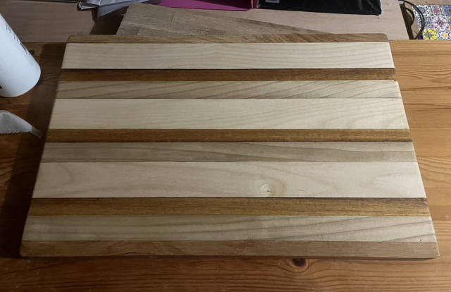 Stripped chopping board