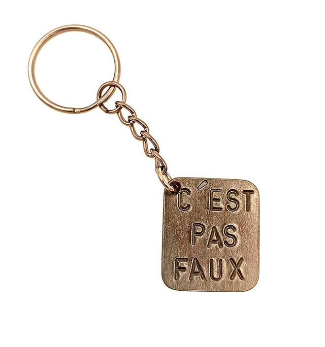Porte clé artisanal - C'EST PAS FAUX.