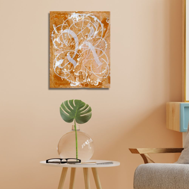 Calligraphie Lettrine R | Tableau Fait Main