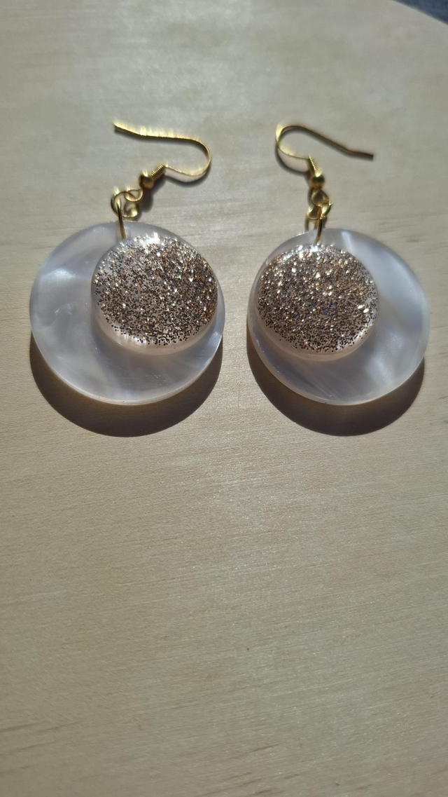 Boucles d oreilles rondes art déco 