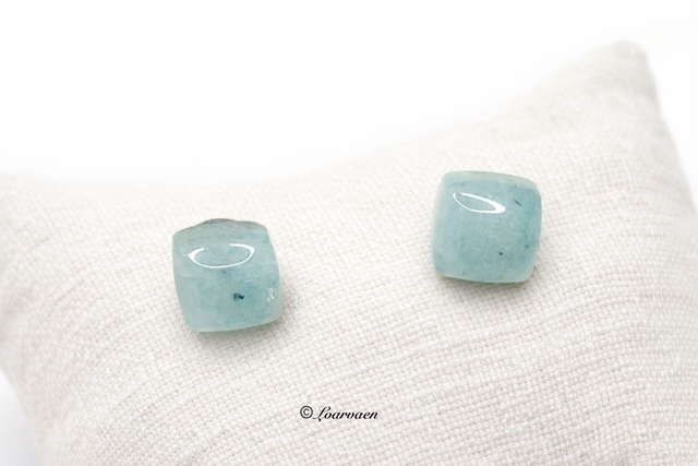 Boucles d’oreilles puces Amazonite