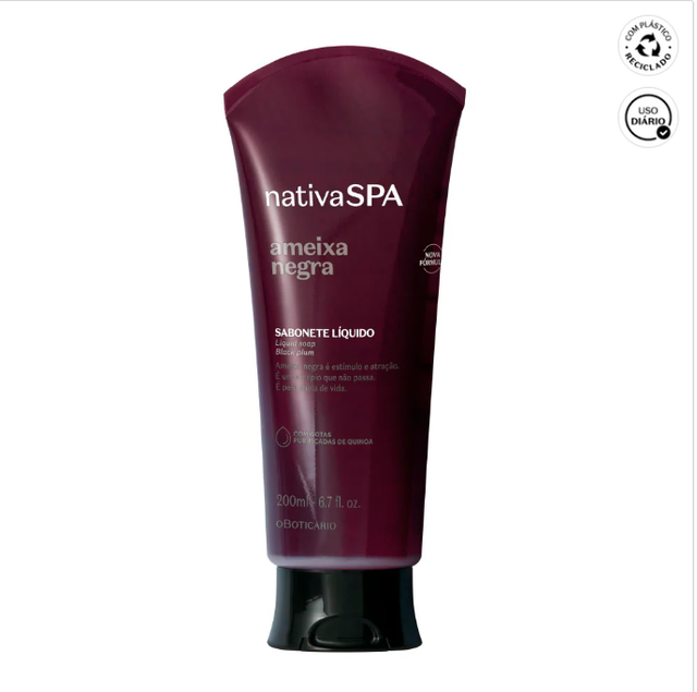 Sabonete Líquido Corporal Ameixa Negra 200ml.6.7fl.oz