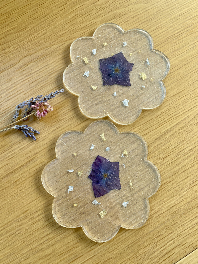 Sous verre fleur - hortensia