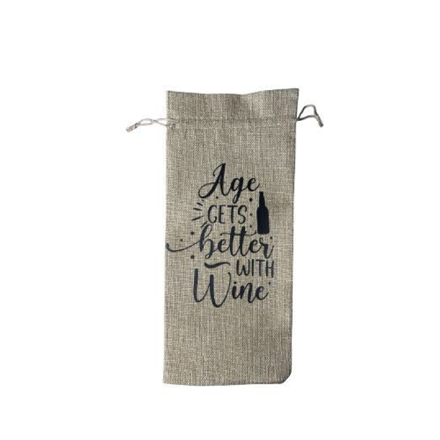 Eco-Friendly Jute Wine Gift Bag – Burlap Bottle Carrier