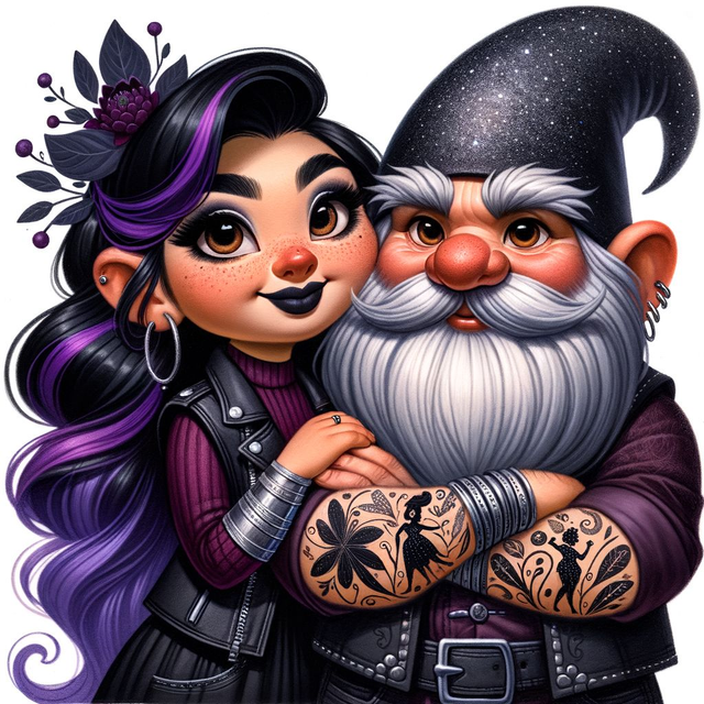 Cartoon Grandpa and Granddaughter Biker image T-Shirt 