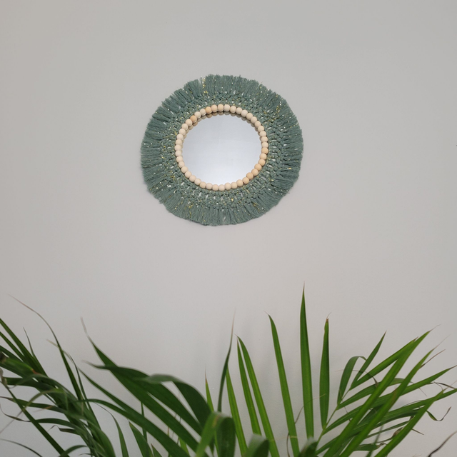 Miroir macramé 
