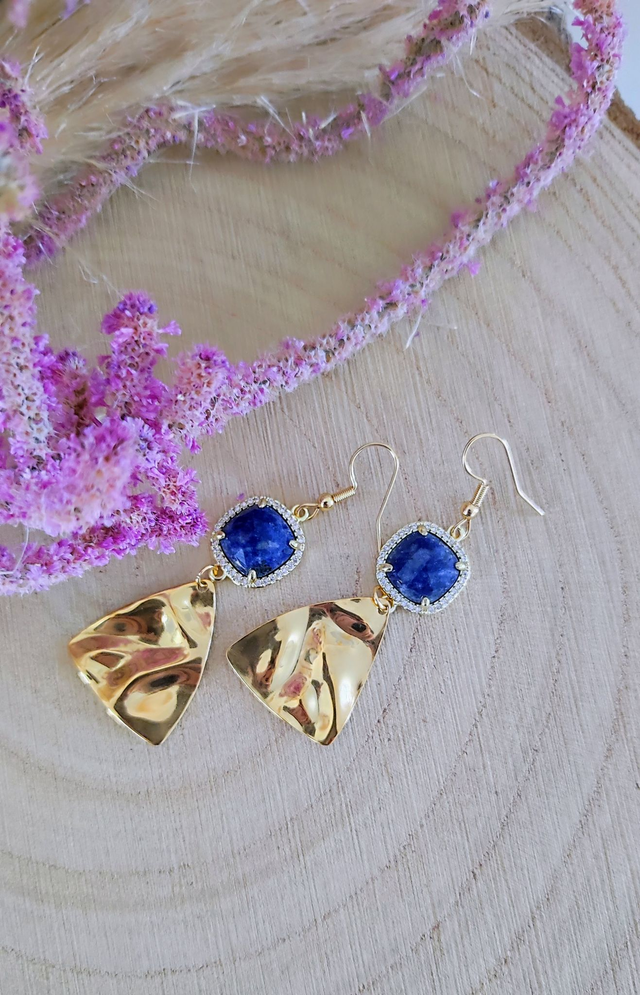 Boucles d'oreilles "Éclat" Sodalite