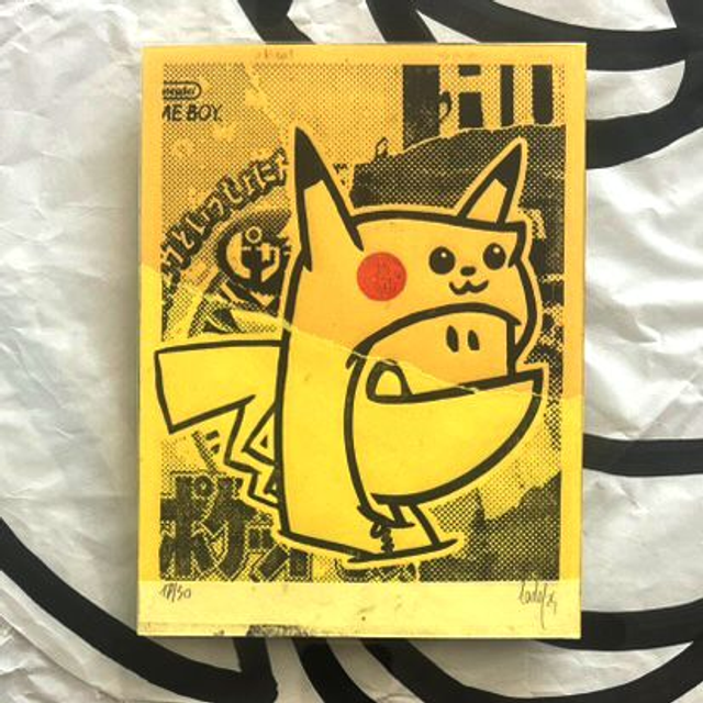 Xylo PIKA Jaune clair/jaune citron/jaune d'oeuf 18x24 cm sans cadre