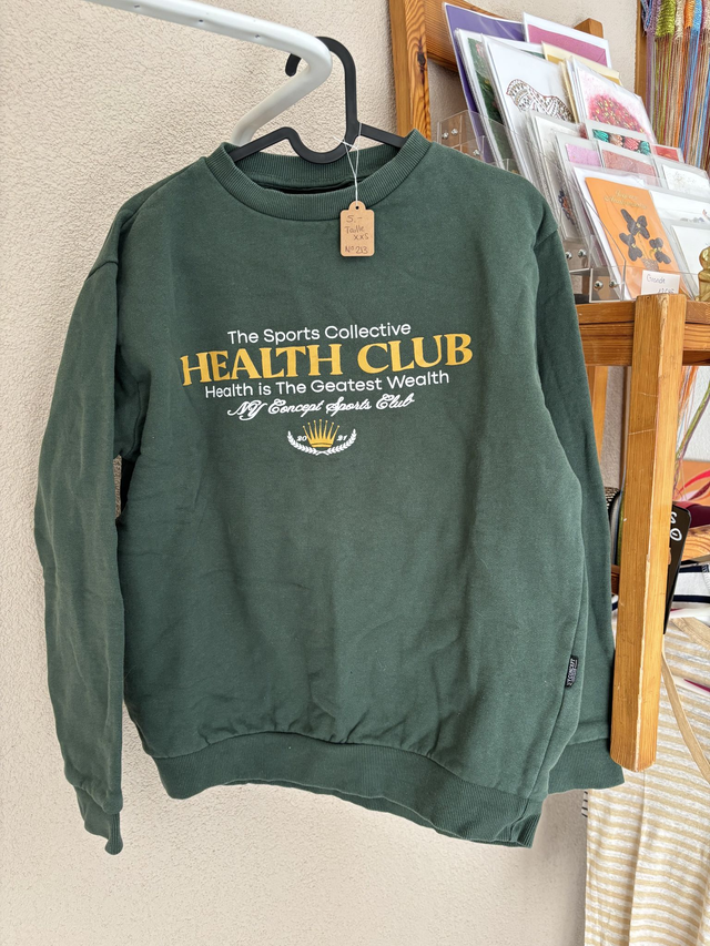 Sweatshirt vert  The Health club (213)