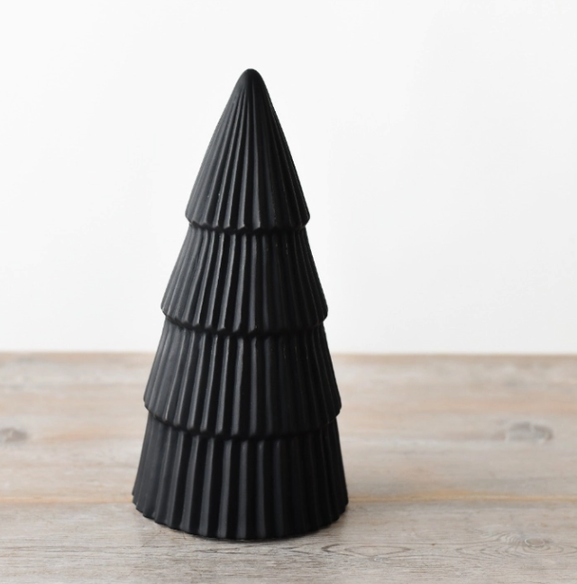 Matt Black Tree Ornament, 24cm