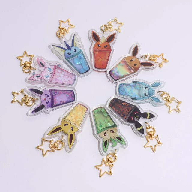 Eeveelution Bubble Tea Shaker Charms 