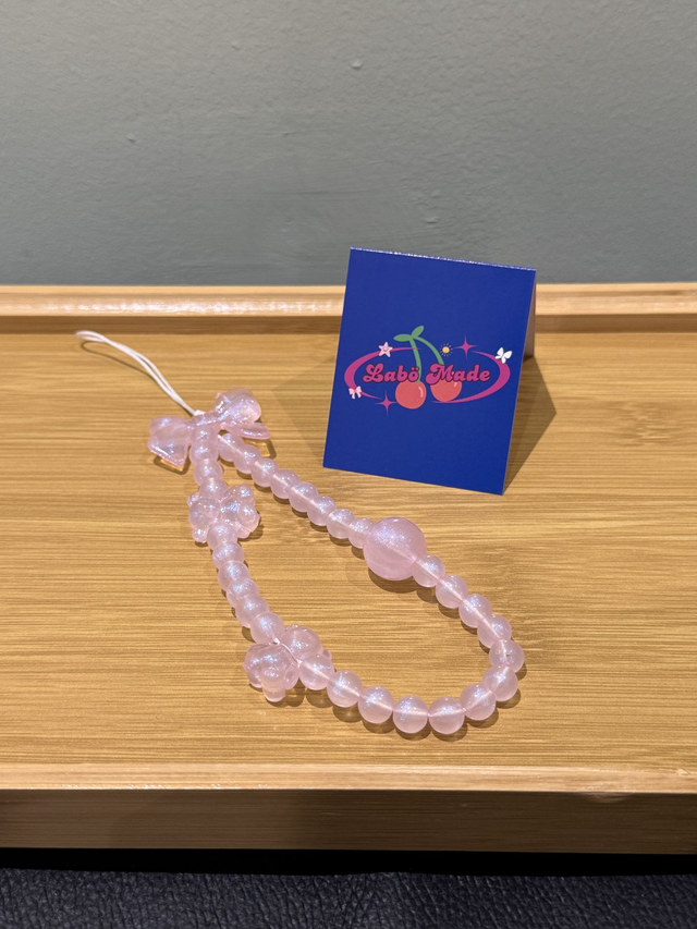 Icy Pink Bow Charm Strap