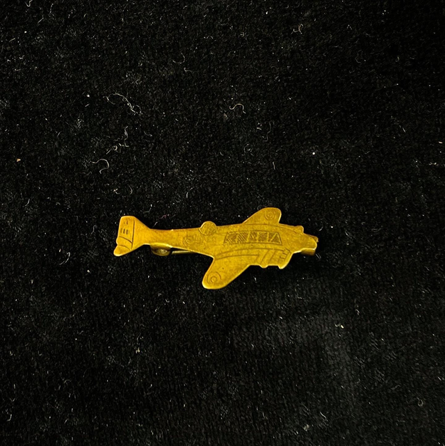 Trench Art Brass Aircraft Brooch – Early Aviation Souvenir