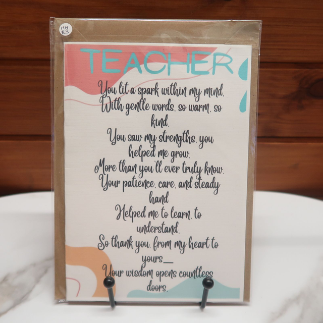 Teacher Card