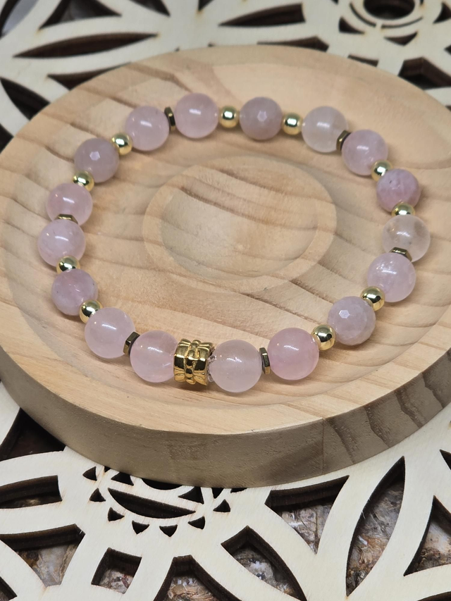 Bracelet Quartz rose 0,8 cm 