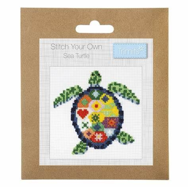 Counted Cross Stitch Kit: Mini: Sea Turtle