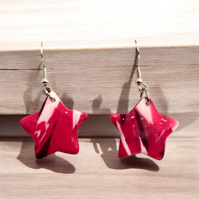 ETOILES FUSHIA/BLANC