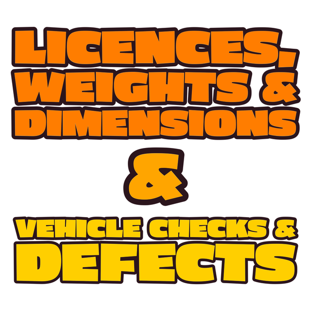 ONLINE & IN-PERSON Wk 7 Driver CPC / Licences, Weights & Dimensions / Vehicle Checks & Defects