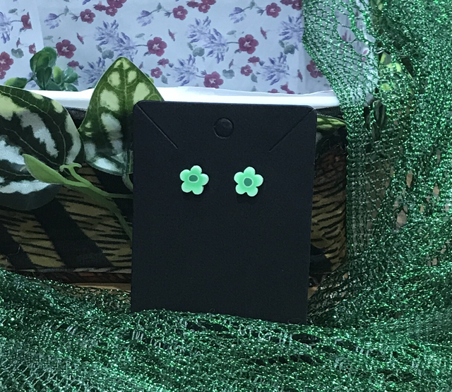 Children Non Metal Green Earrings - CGE07