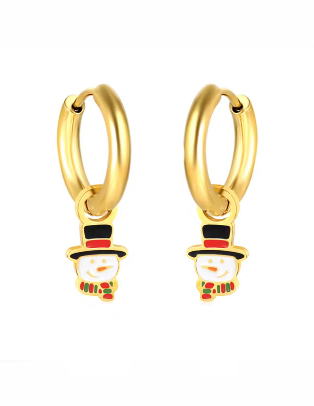 Gold Snowman Huggies 