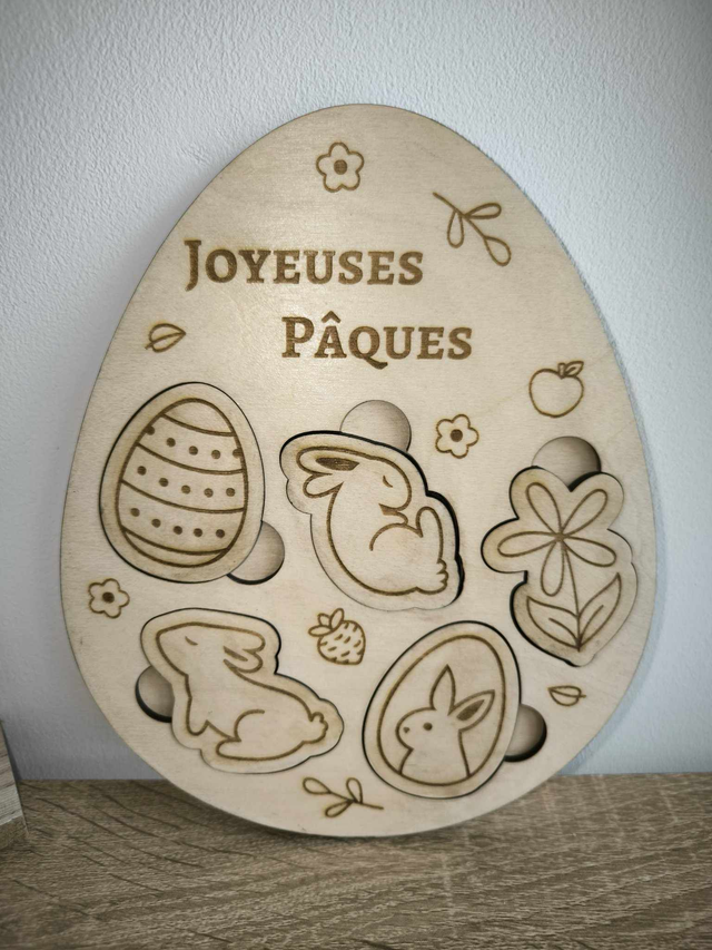 Puzzle de Pâques en Bois