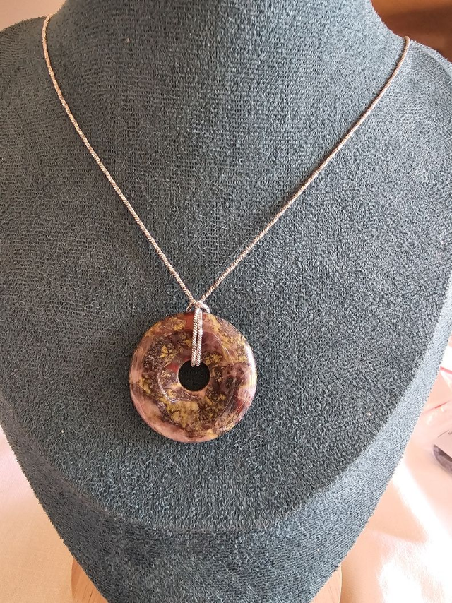 collier donut jaspe sang de dragon