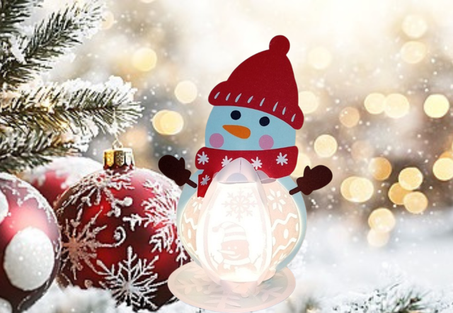 Lanterne Bonhomme de neige
