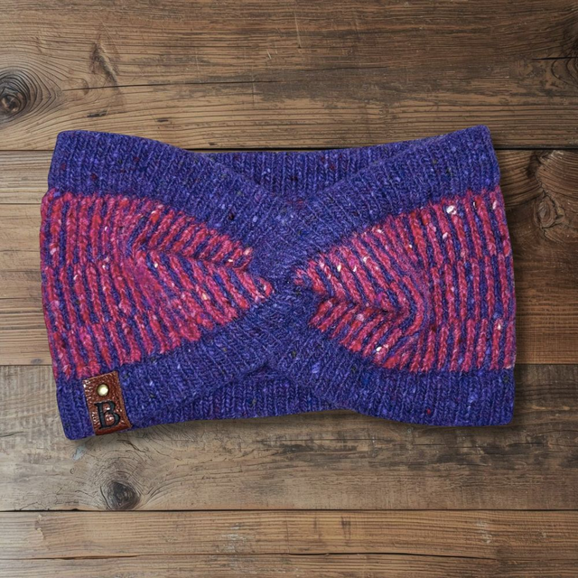 Soft Merino Wool Handmade Headband (Colour: Parma Violet)