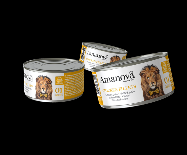 Amanova chicken fillets  blikje 70 gr