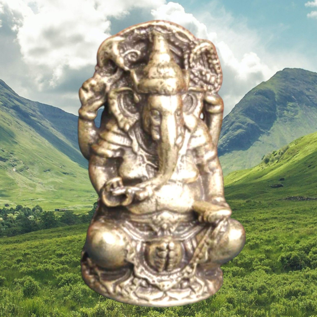 Messing Glückselefant Ganesha