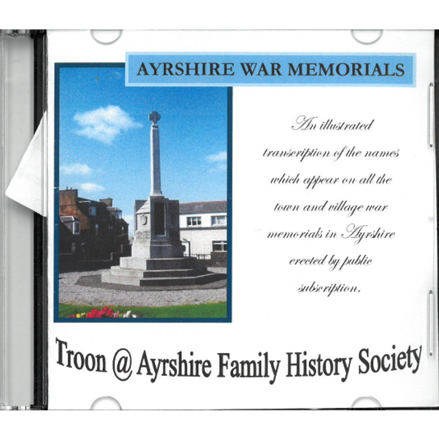 Ayrshire War Memorials on CD