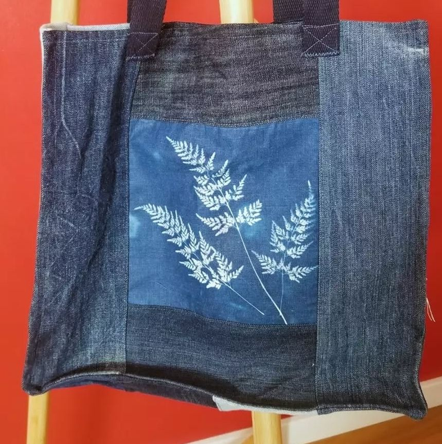 Tote bag en cyanotype